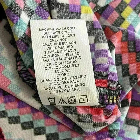 Nina Leonard Checkered Chevron Multicolored Dress - Picture 10 of 11